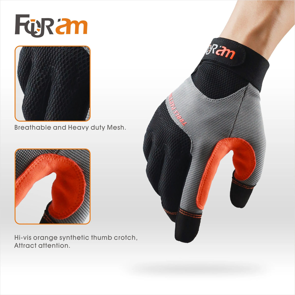 Work Gloves Touchscreen Anti-Slip Utility Gloves for Men and Women