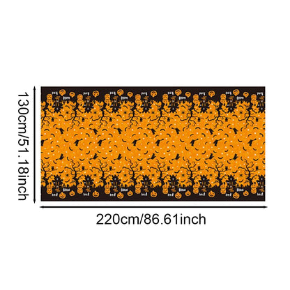 Halloween Tablecloth Disposable Plastic Pumpkin Spider Web Bat Cover