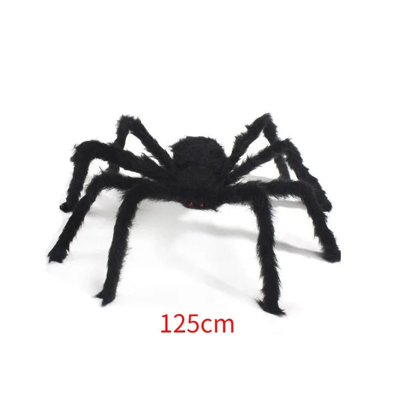 Large Halloween Spider Decoration Plush Black Spider for Haunted Houses