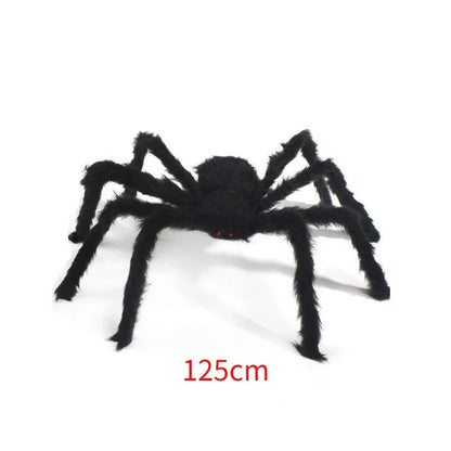 Large Halloween Spider Decoration Plush Black Spider for Haunted Houses