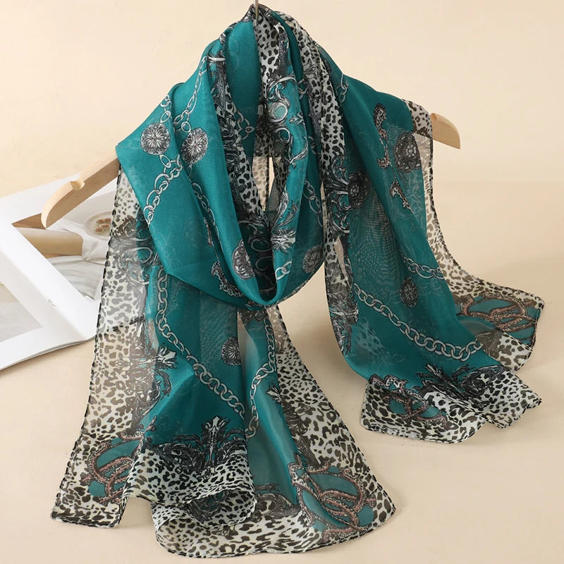 Chiffon Scarf for Women, 50×160cm Lightweight Summer Shawl