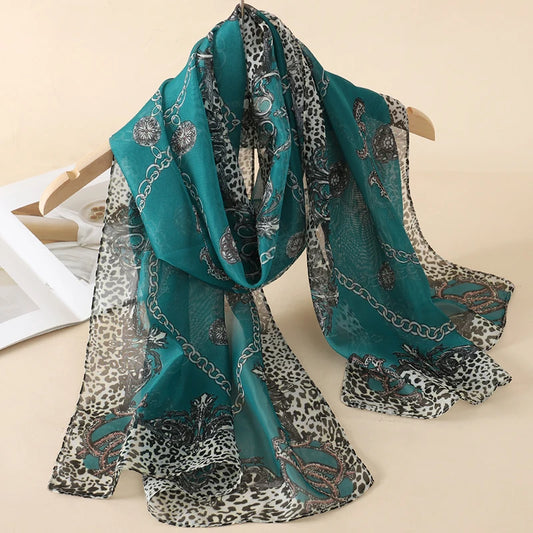 Chiffon Scarf for Women, 50×160cm Lightweight Summer Shawl