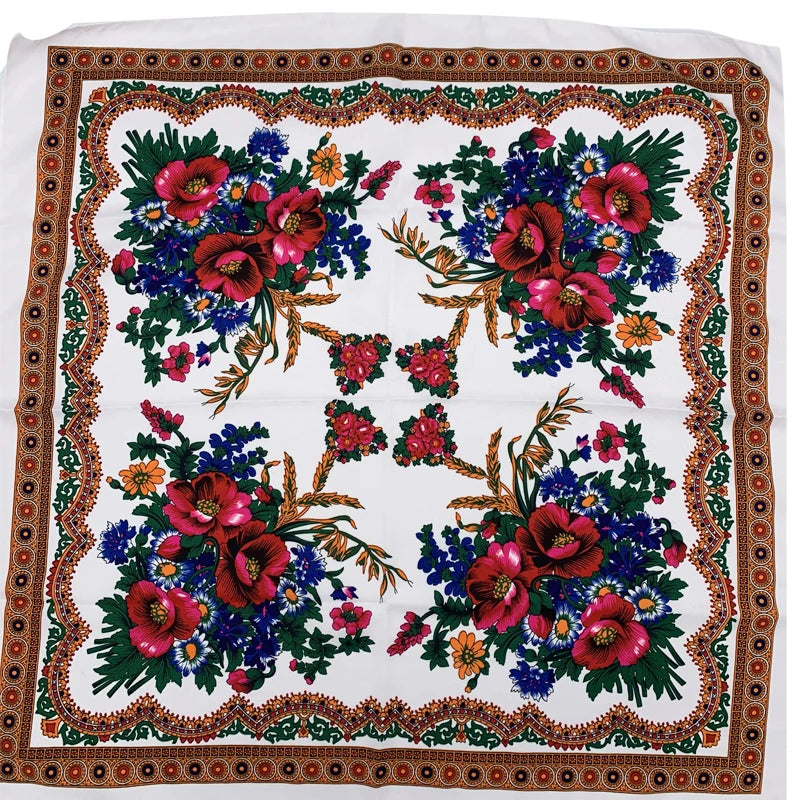 Women's Square Scarf, 70×70cm Printed Head Scarf and Bandana
