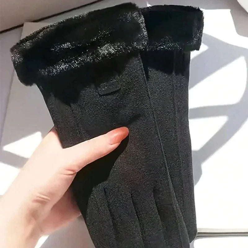Women’s Winter Cycling Gloves Thermal Lined Warm Sports Gloves