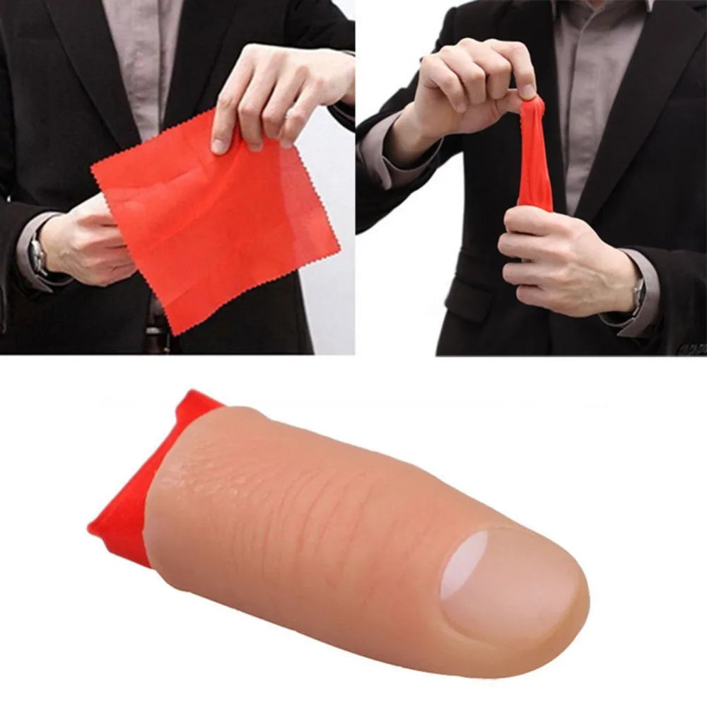 Vanishing Silk Magic Trick Red Silk Thumb Tip Close Up Prop