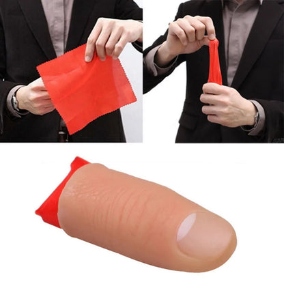 Vanishing Silk Magic Trick Red Silk Thumb Tip Close Up Prop