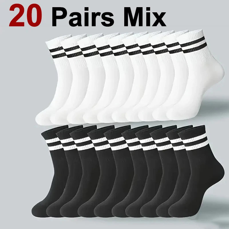 Men's Crew Socks Breathable Sports Socks 5-Pair