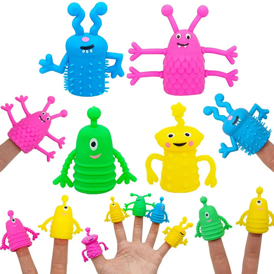 Cute Monster Finger Fidget Toys Soft Stretchy Party Favors