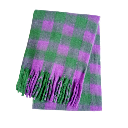 Pashmina Scarf for Women, Warm Plaid Winter Shawl Wrap