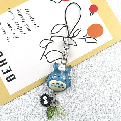 Cute Phone Charm Wooden Animal Keychain Bag Accessory