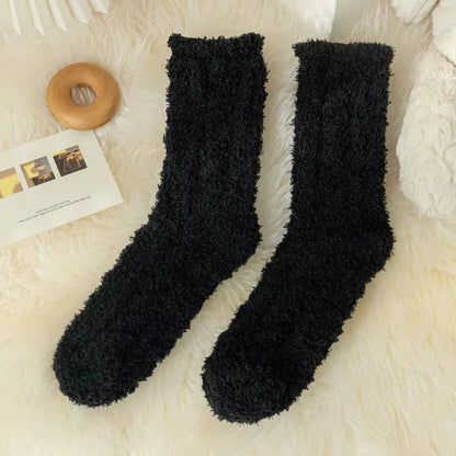 Women's Winter Socks Coral Velvet Warm Fuzzy Floor Socks 2-Pair