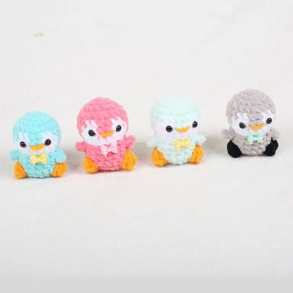 Penguin Keychain Cute Knitted Animal Keyring for Bags and Keys