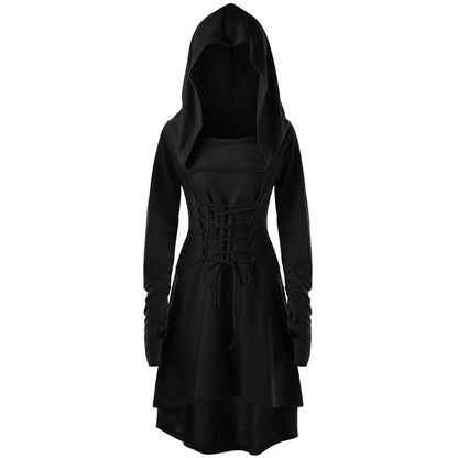 Medieval Costume Dress Hooded Archer Renaissance Halloween Outfit