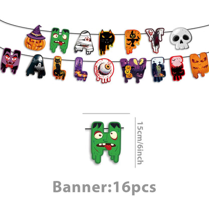 Halloween Ghost Decorations, Party Tableware and Hanging Decor