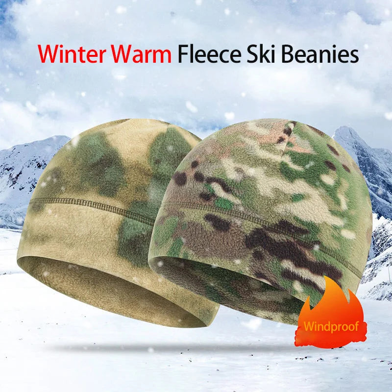 Winter Cycling Beanie Fleece Thermal Helmet Liner Hat