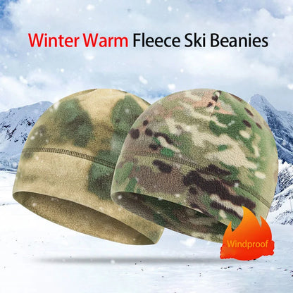 Winter Cycling Beanie Fleece Thermal Helmet Liner Hat
