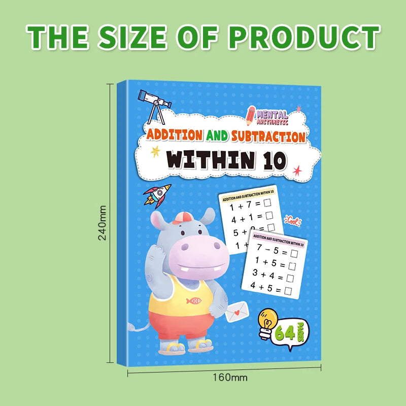 Math Workbook for Kids Addition & Subtraction Practice