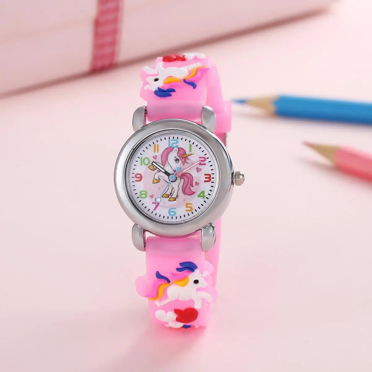 Kids Analog Watch with Colorful Cartoon Design and Quartz Movement