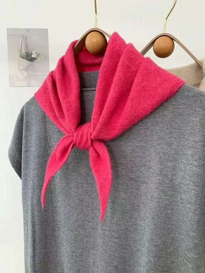 Women’s Wool Scarf Knitted Striped Warm Shawl