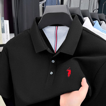 Men’s Cotton Polo Shirt – Embroidered Casual Golf Top