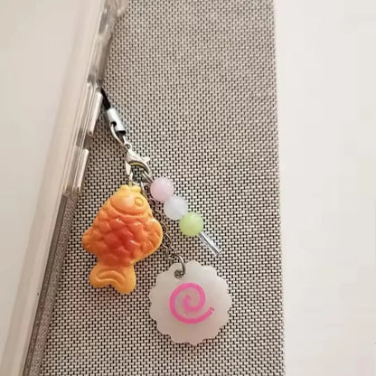 Cute Phone Charm Acrylic Food Keychain Bag Accessory