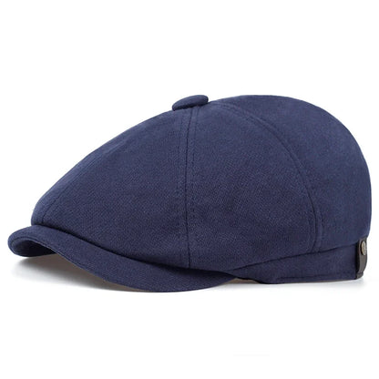 Newsboy Cap Plaid Octagonal Flat Cap for Men and Women