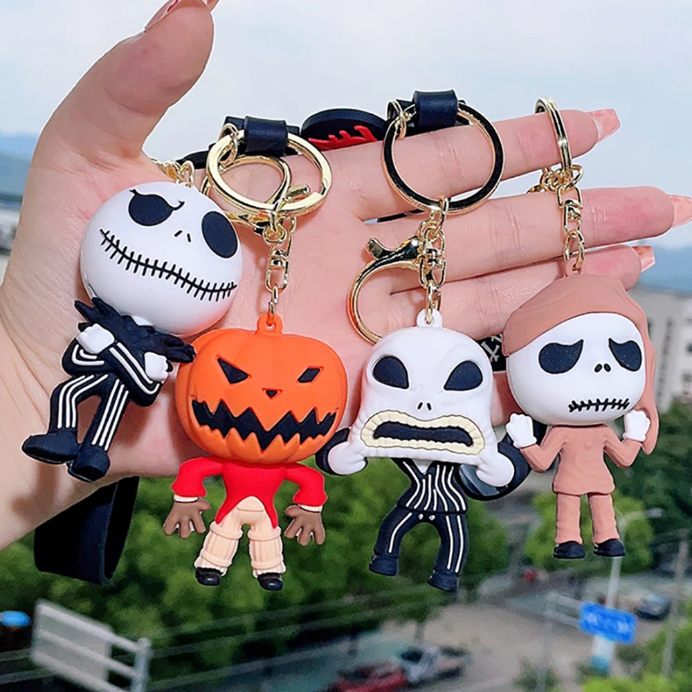 Halloween Cartoon Keychain Silicone Spooky Backpack Accessory
