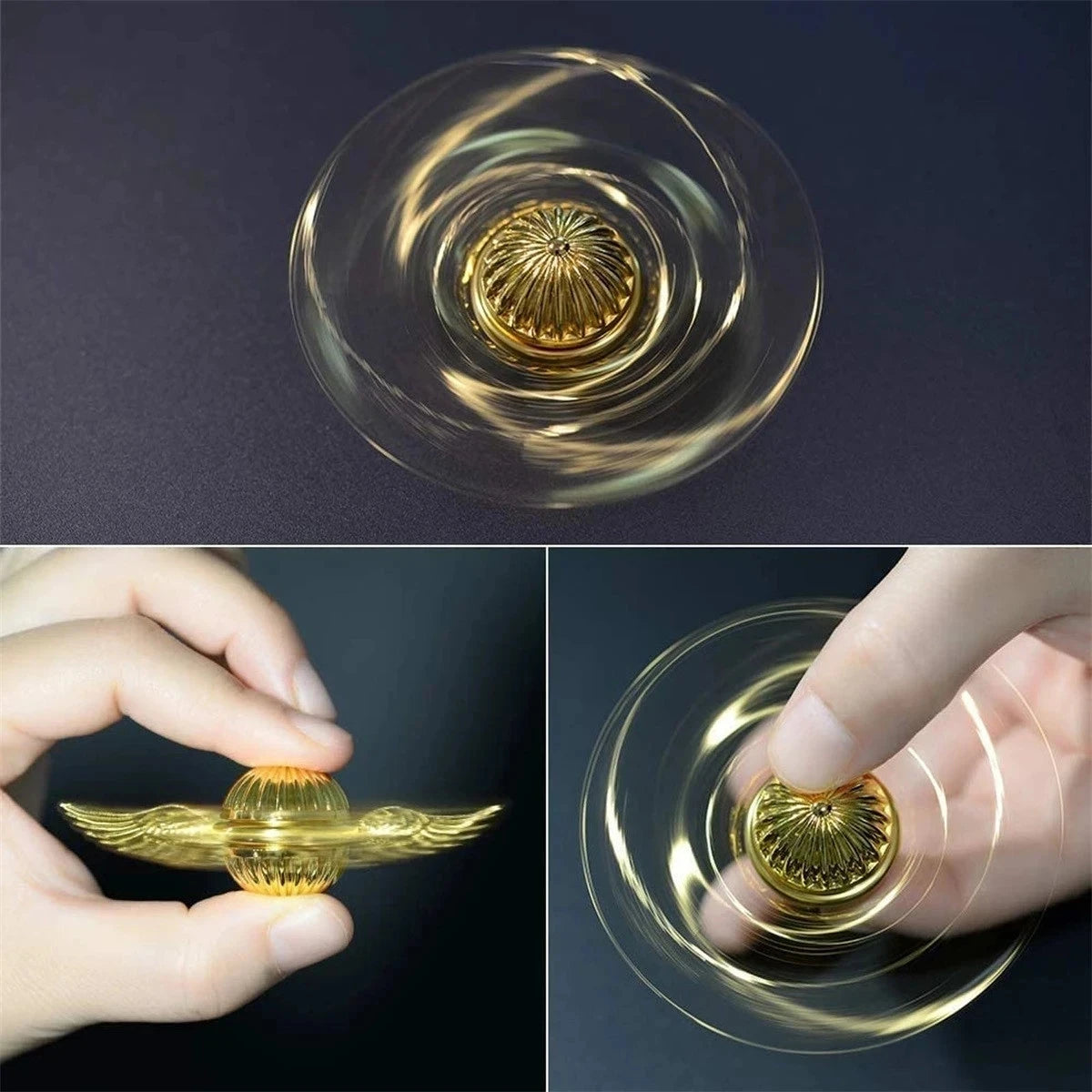 Metal Fidget Spinner Hand Spinner Antistress Toy with Angel Wing Design