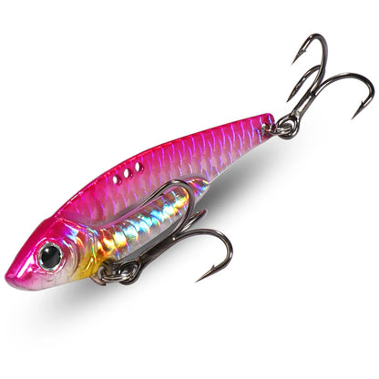 Vibration Fishing Lure Sinking Blade Bait with Treble Hook
