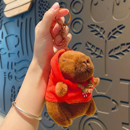 Capybara Plush Toy – Cute Winged Hoodie Stuffed Animal 12cm