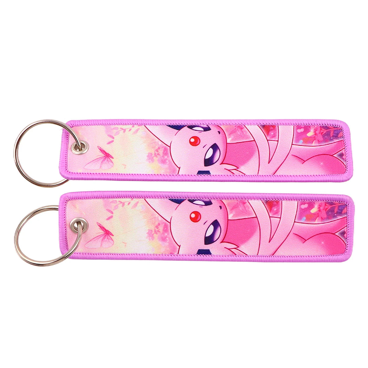 Embroidered Keychain Double-Sided Key Fob for Car & Motorcycle