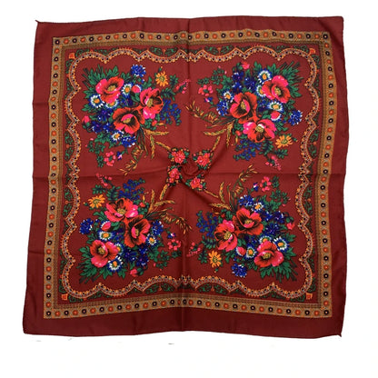 Women's Square Scarf, 70×70cm Printed Head Scarf and Bandana