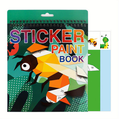 Sticker Activity Book for Kids, Sticker by Number Travel Toy