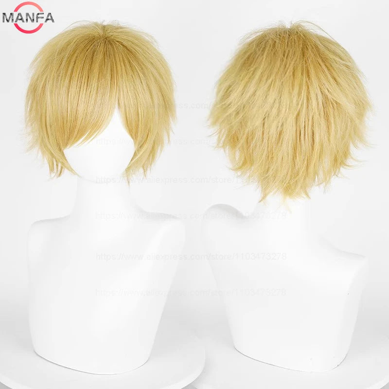 Short Cosplay Wig – 30cm Straight Heat Resistant Synthetic Hair
