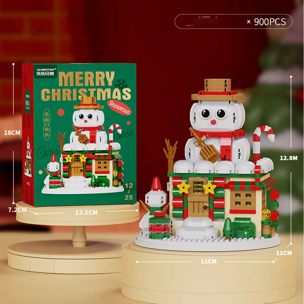 Christmas Building Blocks Set, Micro DIY Holiday Decoration Toy
