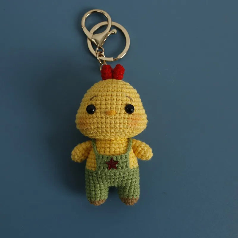 Rabbit Keychain Cute Crochet Animal Keyring for Bags and Gifts