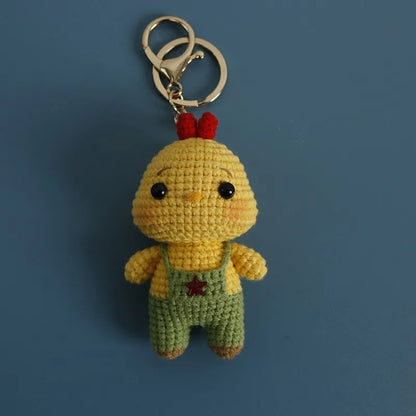 Rabbit Keychain Cute Crochet Animal Keyring for Bags and Gifts