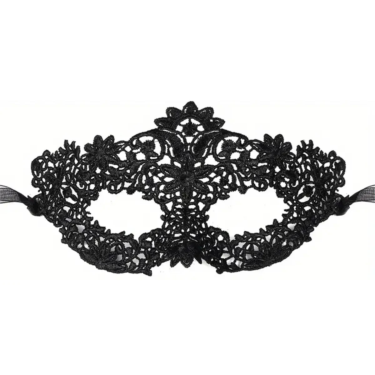 Couples Masquerade Masks – Black Lace & Half-Face Set