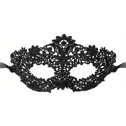 Couples Masquerade Masks – Black Lace & Half-Face Set