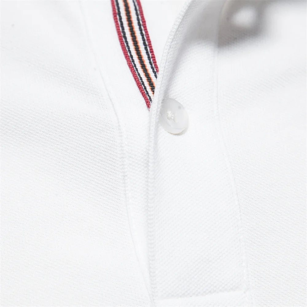 Men's Polo Shirts Cotton Short Sleeve Casual Polo Shirt