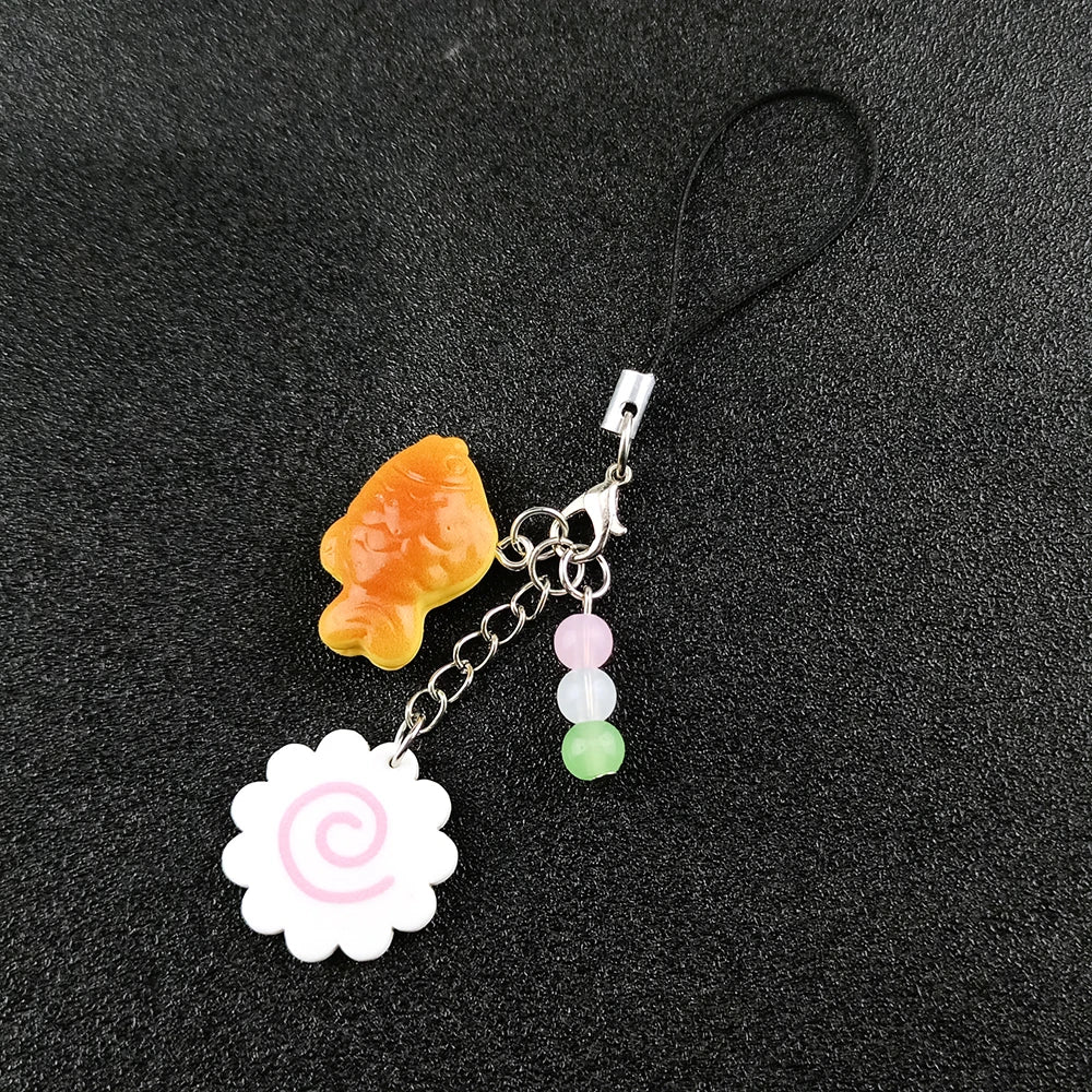 Cute Phone Charm Acrylic Food Keychain Bag Accessory
