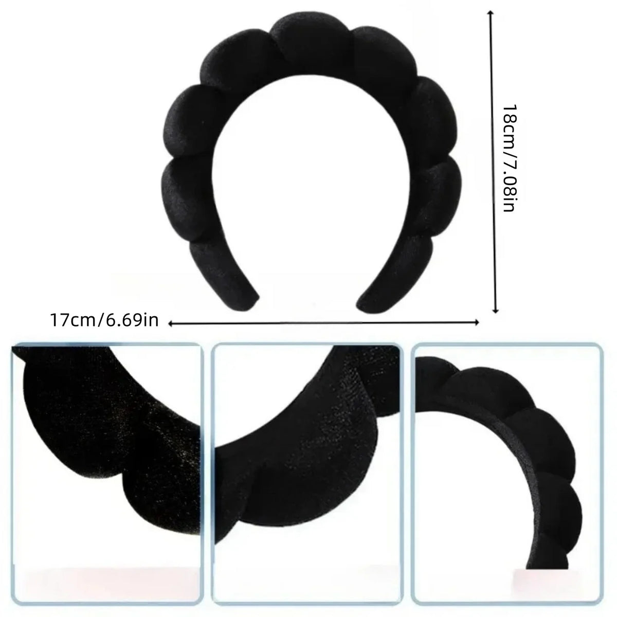 Face Wash Headband Set with Wristbands for Skincare & Makeup