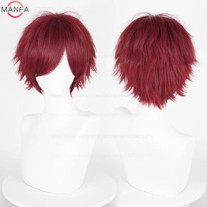 Short Cosplay Wig – 30cm Straight Heat Resistant Synthetic Hair