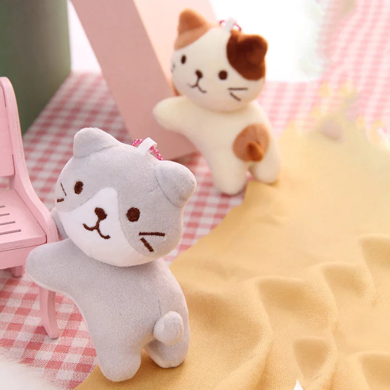 Plush Cat Keychain 12cm Cute Kitten Backpack Pendant Toy