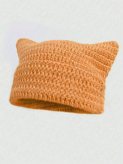 Women's Cat Ear Beanie Warm Knit Winter Hat 56-60cm