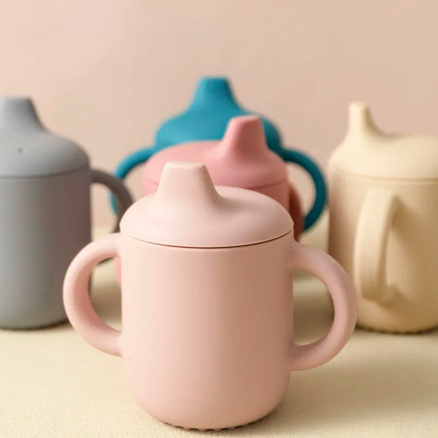 Silicone Baby Cup with Handles for Learning to Drink