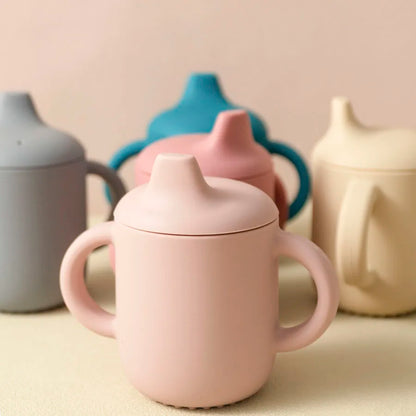 Silicone Baby Cup with Handles for Learning to Drink