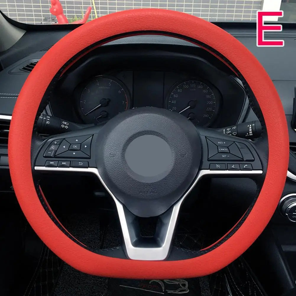 Silicone Steering Wheel Cover Universal Anti Slip Stretch Fit