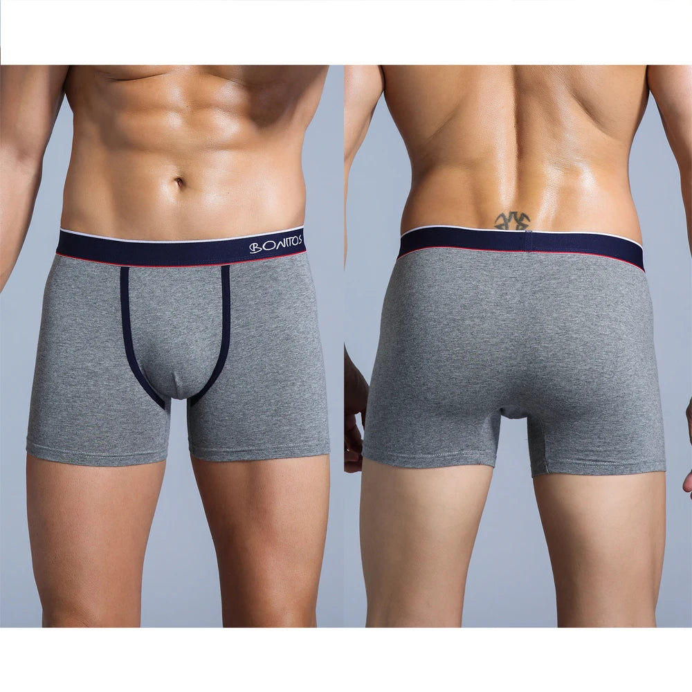 Men's Boxer Shorts Cotton Stretch Underwear 4-Pack