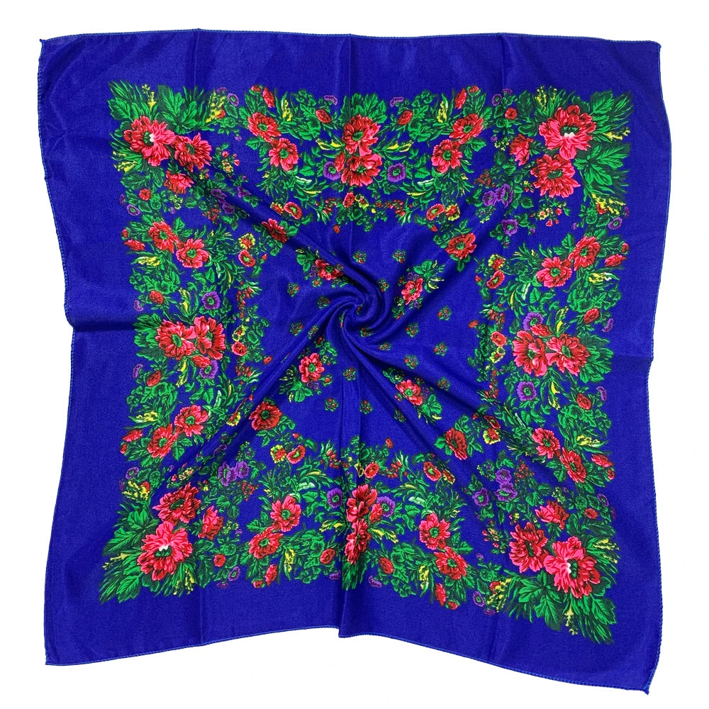 Women's Square Scarf, 70×70cm Printed Head Scarf and Bandana